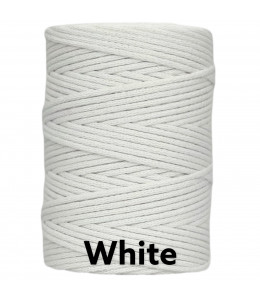 White 3mm Braided Cotton Cord