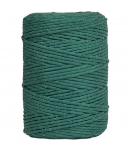 Bottle Green 3-4mm single twisted cotton cord 100 or 200 metres